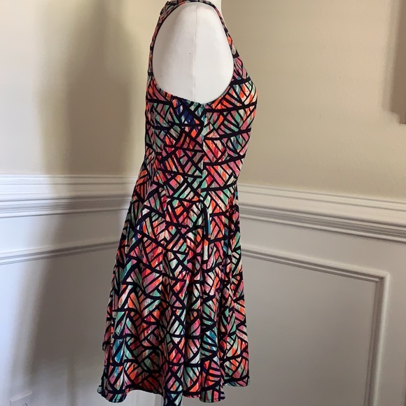 BeBop Fit and Flare Racerback Multi-Colored Dress - Picture 4 of 7